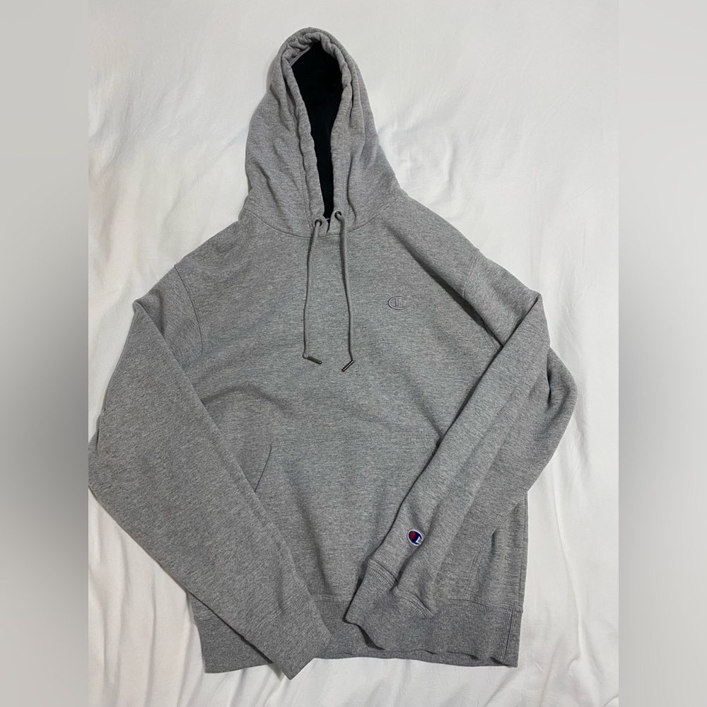 Small champions light gray hoodie